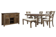 Moriville Dining Room Set Ashley Furniture Dining Room Set Server/Dining Table/Bench/4-Dining Chair Fresh Start Furniture