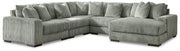Lindyn Sectional with Chaise Ashley Furniture Sectional Fog / 5-Piece / Right-Arm Facing Fresh Start Furniture