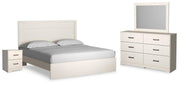 Stelsie Bedroom Set Ashley Furniture Bedroom Set 6-Piece: Dresser & Mirror/Bed (Headboard, Footboar Fresh Start Furniture