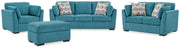 Keerwick Living Room Set Ashley Furniture Living Room Set 4-Piece: Sofa/Loveseat/Chair/Ottoman / Teal Fresh Start Furniture
