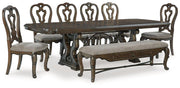 Maylee Dining Room Set Ashley Furniture Dining Room Set 8-Piece: Dining Table/Bench/6-Dining Chair Fresh Start Furniture