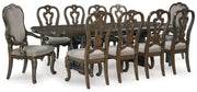 Maylee Dining Room Set Ashley Furniture Dining Room Set 11-Piece: Dining Table/2-Dining Arm Chair/8-Dining Fresh Start Furniture