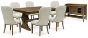 Sturlayne Dining Room Set Ashley Furniture Dining Room Set 8-Piece: Dining Table/Server/6-Upholstered Dining  Fresh Start Furniture