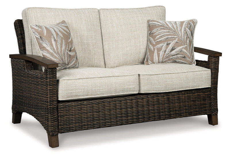 Paradise Trail Outdoor Loveseat, Lounge Chairs and Fire Pit Table Ashley Furniture Outdoor Table Set  Fresh Start Furniture