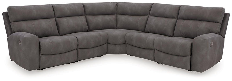 Next-Gen DuraPella Power Reclining Sectional Ashley Furniture Sectional Slate / 5-Piece: Left-Arm Facing Power Recliner/Ar Fresh Start Furniture