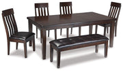 Haddigan Dining Set Ashley Furniture Dining Room Set Dining Table/Bench/4-Dining Chair Fresh Start Furniture