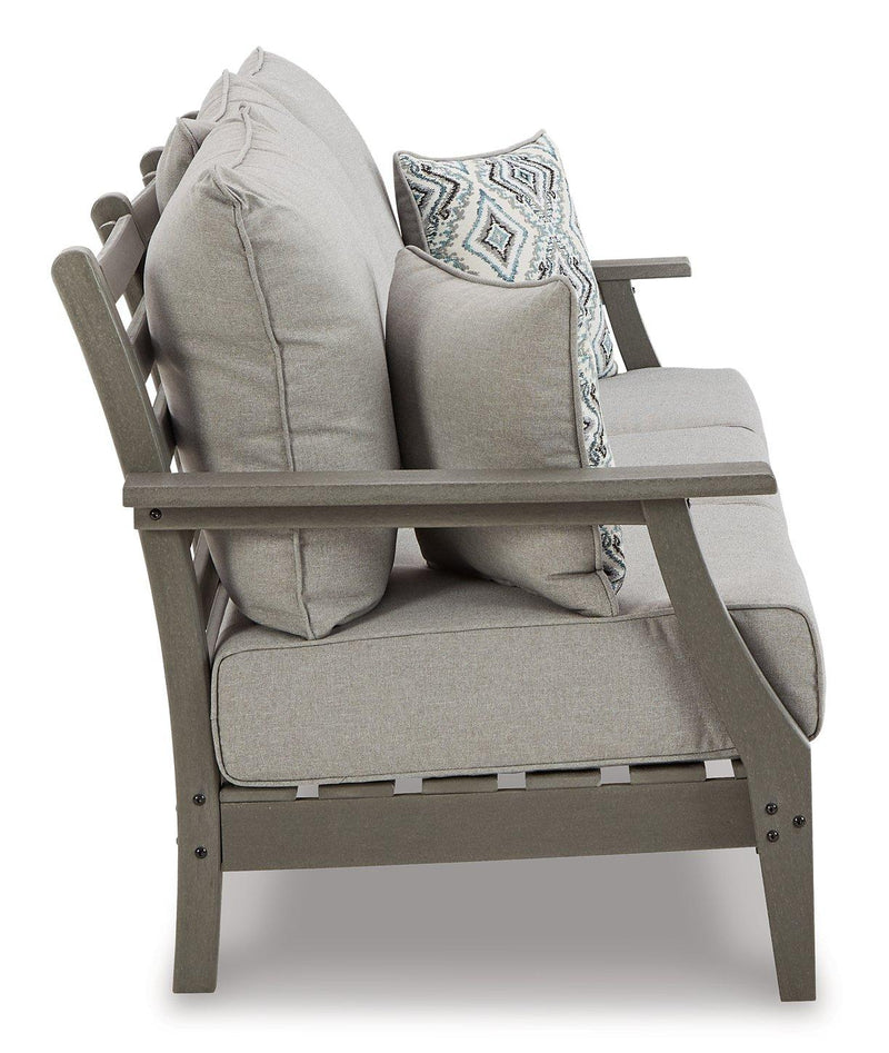 Visola Outdoor Sofa and Loveseat Set -  Ashley Furniture Outdoor Table Set  Fresh Start Furniture
