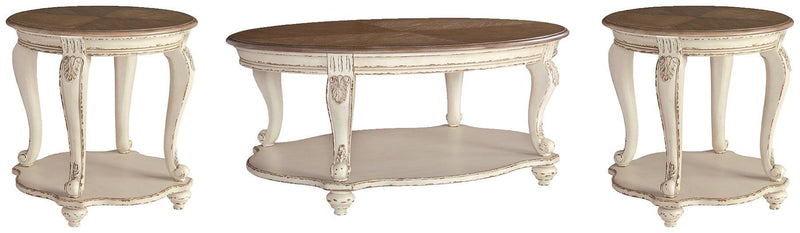 Realyn Occasional Table Set Ashley Furniture Table Set Cocktail Table/2-End Table / Option 1 Fresh Start Furniture