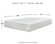 10 Inch Chime Memory Foam Mattress Set Ashley Furniture