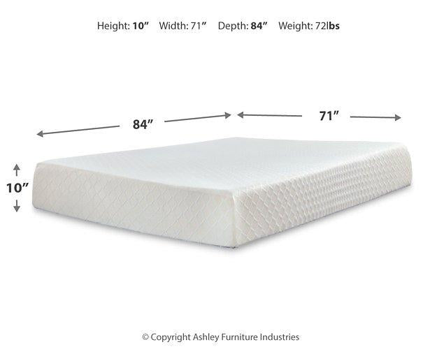 10 Inch Chime Memory Foam Mattress Set Ashley Furniture