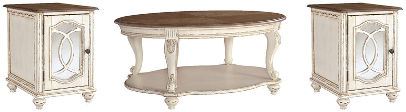 Realyn Occasional Table Set Ashley Furniture Table Set Cocktail Table/2-End Table Chair Side / Option 1 Fresh Start Furniture