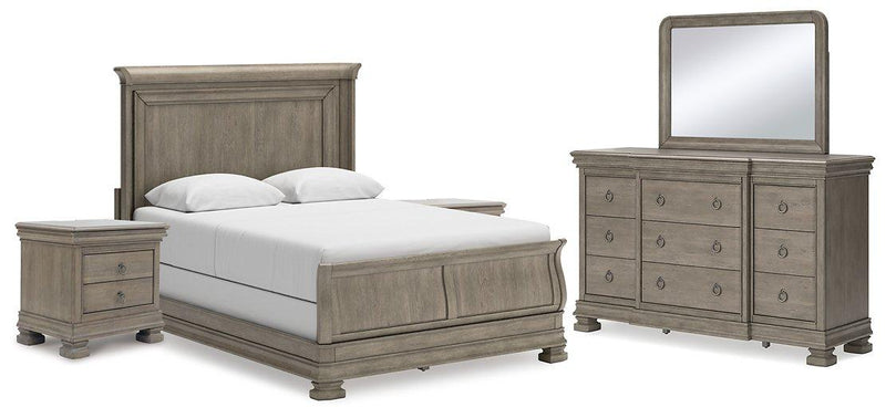 Lexorne Bedroom Set Ashley Furniture Bedroom Set 7-Piece: Dresser & Mirror/Bed (Headboard, Footboar Fresh Start Furniture