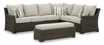 Brook Ranch Outdoor Package -  Ashley Furniture Outdoor Seating Set  Fresh Start Furniture