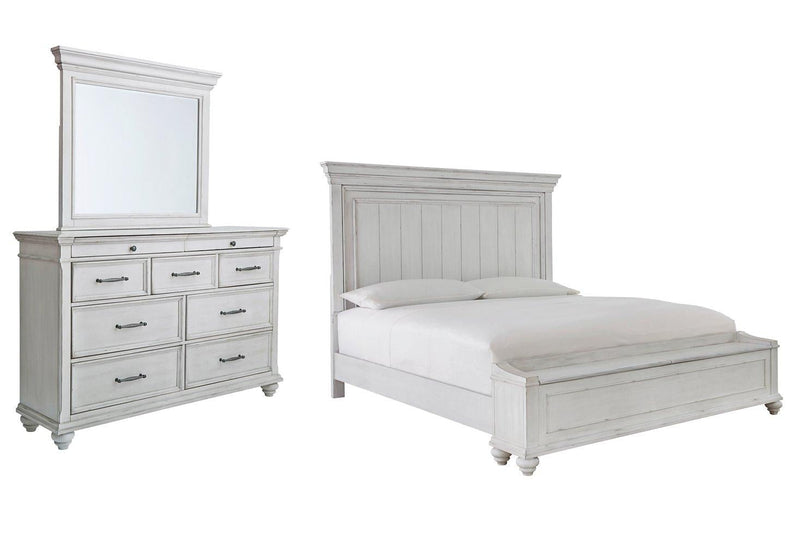 Kanwyn Bedroom Set Ashley Furniture Bedroom Set Panel Bed w/ Storage / 5-Piece: Dresser & Mirror/B Fresh Start Furniture