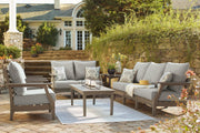 Visola Outdoor Sofa and Loveseat Set -  Ashley Furniture Outdoor Table Set  Fresh Start Furniture