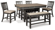 Tyler Creek Counter Height Dining Set Ashley Furniture Dining Room Set Counter Height Table/Bench/4-Barstool Fresh Start Furniture