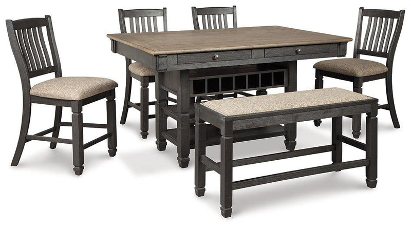 Tyler Creek Counter Height Dining Set Ashley Furniture Dining Room Set Counter Height Table/Bench/4-Barstool Fresh Start Furniture