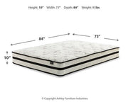 Chime 10 Inch Hybrid Mattress Package -  Ashley Furniture Mattress Set  Fresh Start Furniture