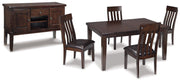 Haddigan Dining Set Ashley Furniture Dining Room Set Server/Dining Table/4-Dining Chair Fresh Start Furniture