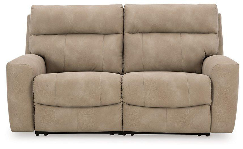 Next-Gen DuraPella Power Reclining Sectional Loveseat Ashley Furniture Sectional Sand Fresh Start Furniture