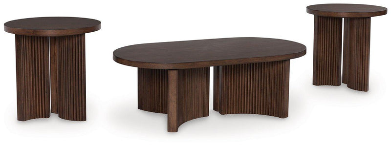 Korestone Occasional Table Set Ashley Furniture Table Set 3-Piece: Cocktail Table/2-End Table Fresh Start Furniture