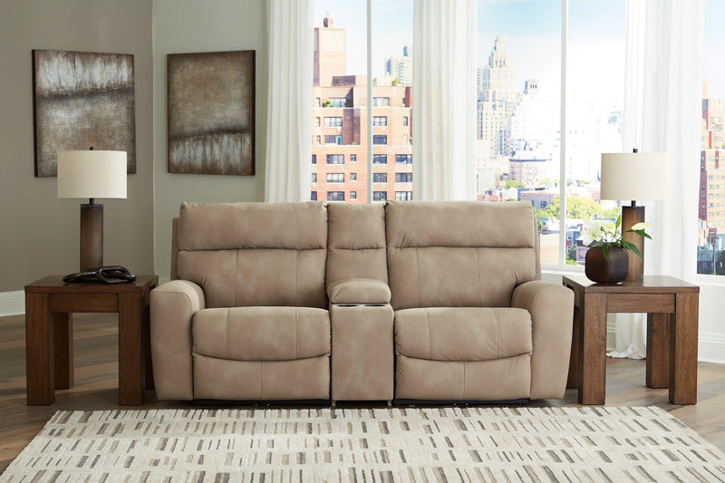 Next-Gen DuraPella Power Reclining Sectional Loveseat with Console Ashley Furniture Sectional  Fresh Start Furniture
