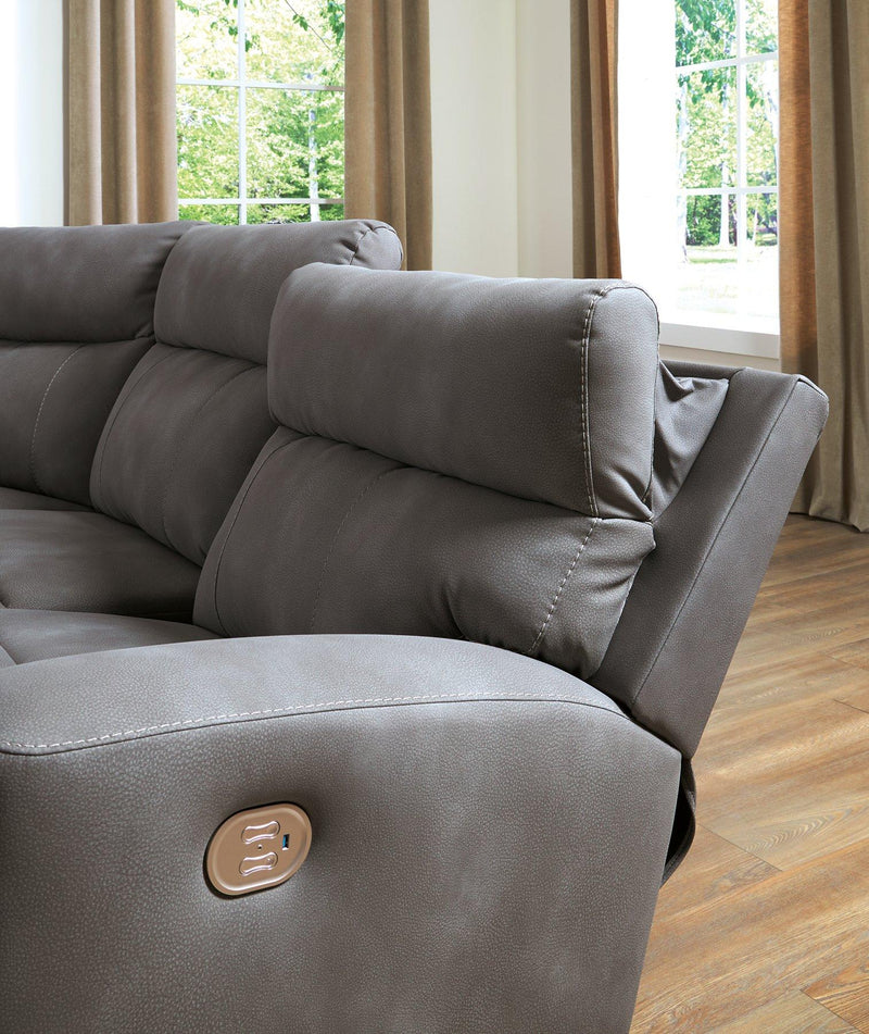 Next-Gen DuraPella Power Reclining Sectional Loveseat with Console Ashley Furniture Sectional  Fresh Start Furniture