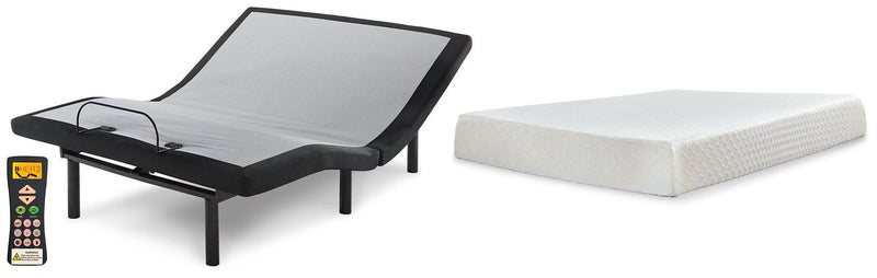 10 Inch Chime Memory Foam Mattress Set Ashley Furniture