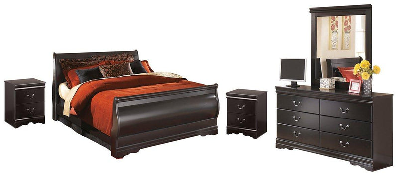 Huey Vineyard Bedroom Set Ashley Furniture Bedroom Set 7-Piece: Dresser & Mirror/Bed (Headboard, Footboar Fresh Start Furniture