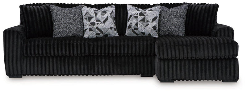 Midnight-Madness Sectional Sofa with Chaise Ashley Furniture Sectional Onyx / Right-Arm Facing Fresh Start Furniture