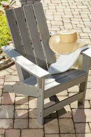 Visola Outdoor Adirondack Chair Set with End Table -  Ashley Furniture Outdoor Seating Set  Fresh Start Furniture