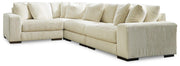 Lindyn Sectional Ashley Furniture Sectional Ivory / 4-Piece: Left-Arm Facing Corner Chair/Wedg Fresh Start Furniture
