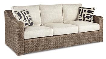 Beachcroft Outdoor Sofa, Lounge Chairs and Fire Pit -  Ashley Furniture Outdoor Dining Set