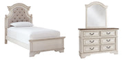 Realyn Bedroom Set Ashley Furniture Bedroom Set Upholstered Bed / 5-Piece: Dresser & Mirror/Bed (H Fresh Start Furniture