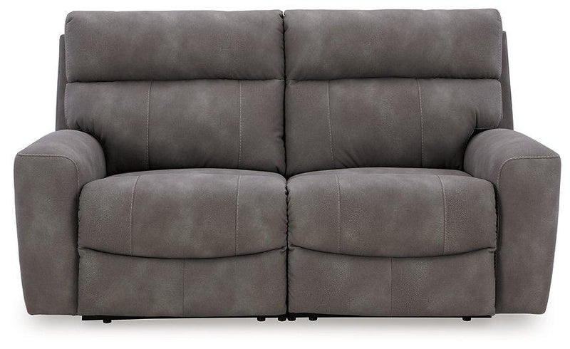 Next-Gen DuraPella Power Reclining Sectional Loveseat Ashley Furniture Sectional Slate Fresh Start Furniture