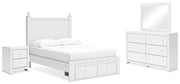 Mollviney Bedroom Set Ashley Furniture Youth Bedroom Set 6-Piece: Bed (Headboard,Footboard,Rails)/Dresser & Fresh Start Furniture