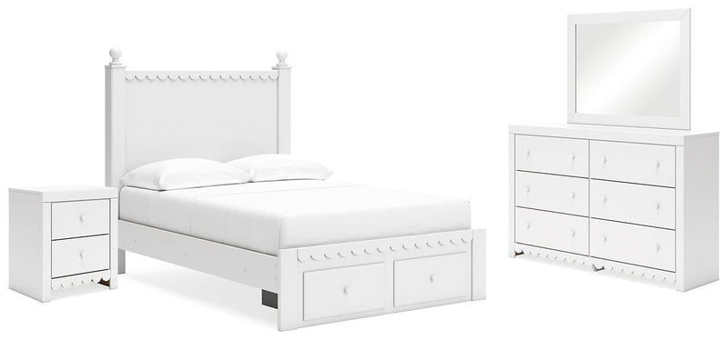 Mollviney Bedroom Set Ashley Furniture Youth Bedroom Set 6-Piece: Bed (Headboard,Footboard,Rails)/Dresser & Fresh Start Furniture