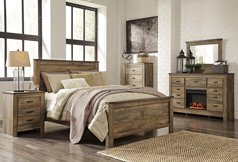 Trinell Bedroom Set -  Ashley Furniture Fireplace Set  Fresh Start Furniture