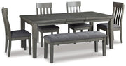 Hallanden Dining Room Set Ashley Furniture Dining Room Set 6-Piece: Dining Table/Bench/4-Dining Chair Fresh Start Furniture