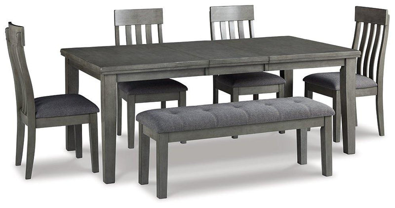 Hallanden Dining Room Set Ashley Furniture Dining Room Set 6-Piece: Dining Table/Bench/4-Dining Chair Fresh Start Furniture
