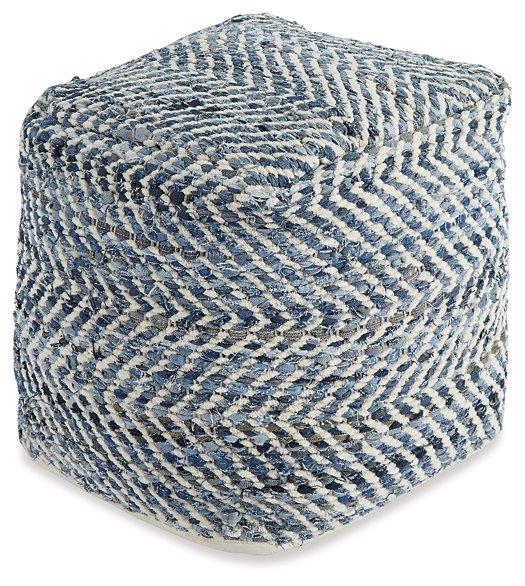 Chevron Pouf -  Ashley Furniture Pouf  Fresh Start Furniture