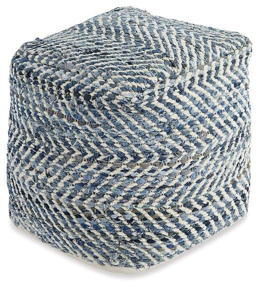 Chevron Pouf -  Ashley Furniture Pouf  Fresh Start Furniture