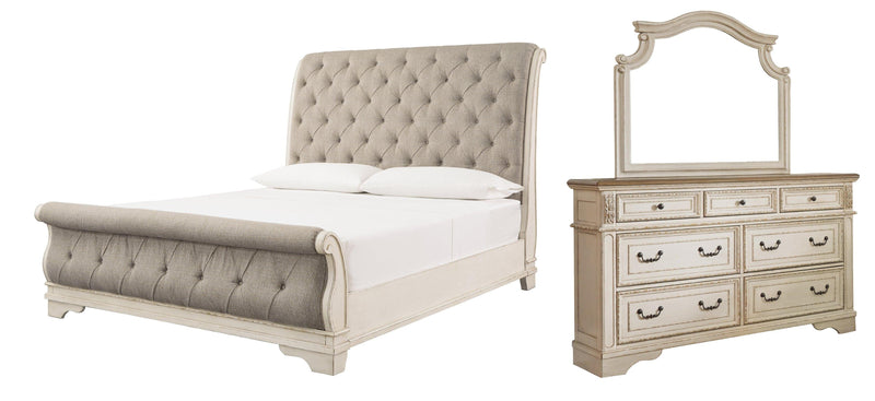Realyn Bedroom Set Ashley Furniture Bedroom Set Sleigh Bed / 5-Piece: Dresser & Mirror/Bed (Headbo Fresh Start Furniture