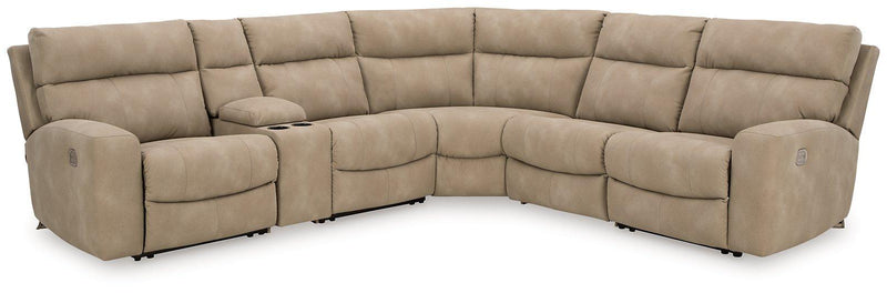 Next-Gen DuraPella Power Reclining Sectional Ashley Furniture Sectional Sand / 6-Piece: Left-Arm Facing Power Recliner/Con Fresh Start Furniture