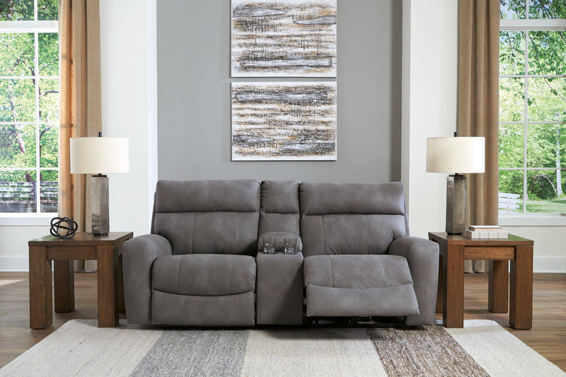 Next-Gen DuraPella Power Reclining Sectional Loveseat with Console Ashley Furniture Sectional  Fresh Start Furniture