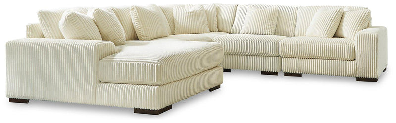 Lindyn Sectional with Chaise Ashley Furniture Sectional Ivory / 5-Piece / Left-Arm Facing Fresh Start Furniture