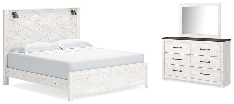 Gerridan Bedroom Set Ashley Furniture Bedroom Set Panel Bed w/ Sconce Lights / 5-Piece: Dresser & Mi Fresh Start Furniture