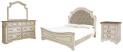 Realyn Bedroom Set Ashley Furniture Bedroom Set Upholstered Bed / 6-Piece: Dresser & Mirror/Bed (H Fresh Start Furniture