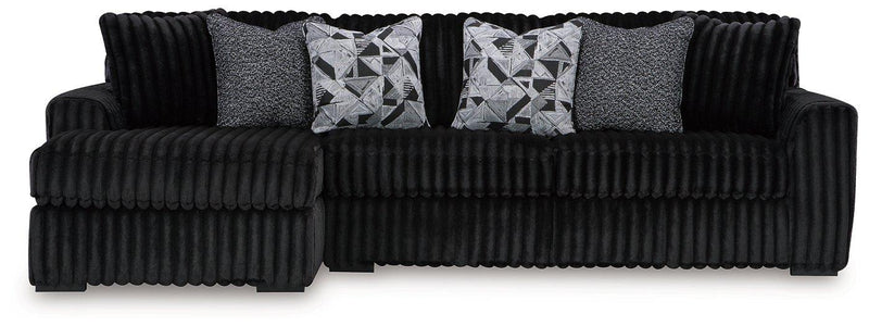 Midnight-Madness Sectional Sofa with Chaise Ashley Furniture Sectional Onyx / Left-Arm Facing Fresh Start Furniture