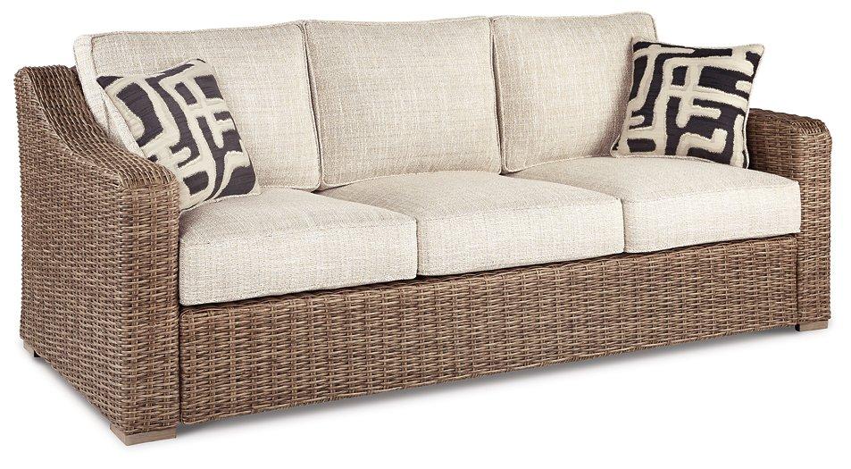 Beachcroft Outdoor Sofa, Lounge Chairs and Fire Pit -  Ashley Furniture Outdoor Dining Set